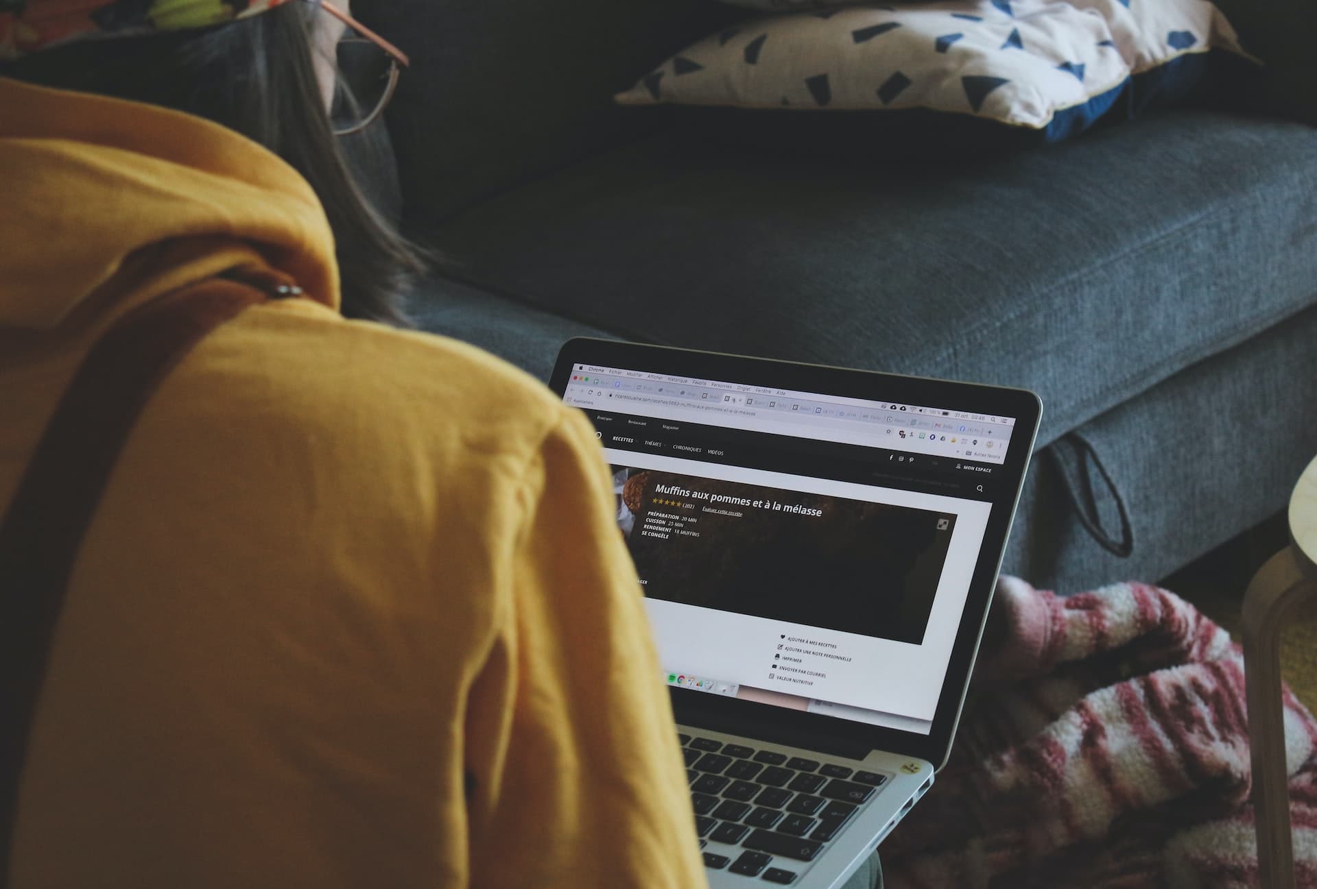 Man browsing website for ideas